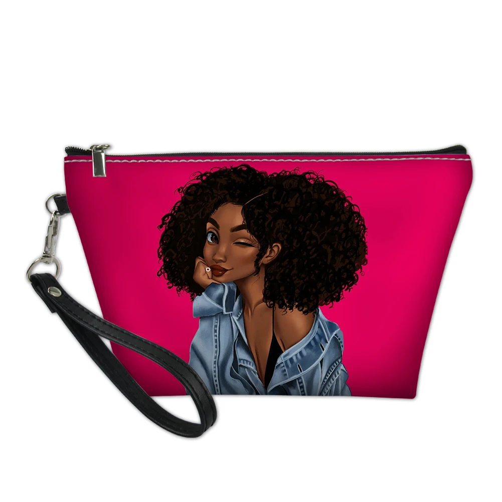 Africa Famale Pattern High Quality Cosmetic Bag Bathroom Travel Zipper Washing Bag Lightweight Women Reusable Neceser