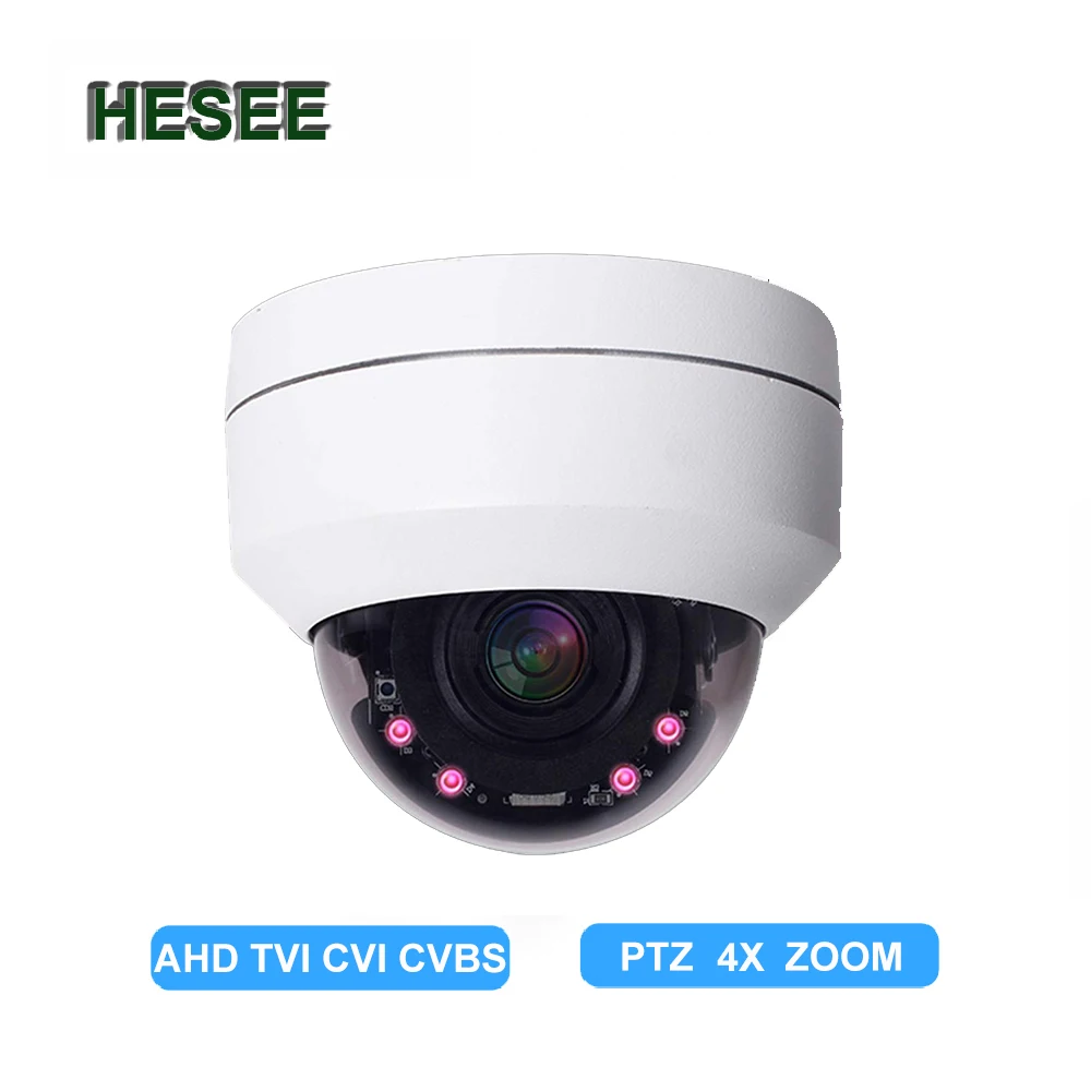 

HESEE PTZ Dome Camera Turret AHD Analog 4X Optical Zoom Cameras 2MP Security Surveillance 4 In 1 IP67 Waterproof TVI CVI AHD
