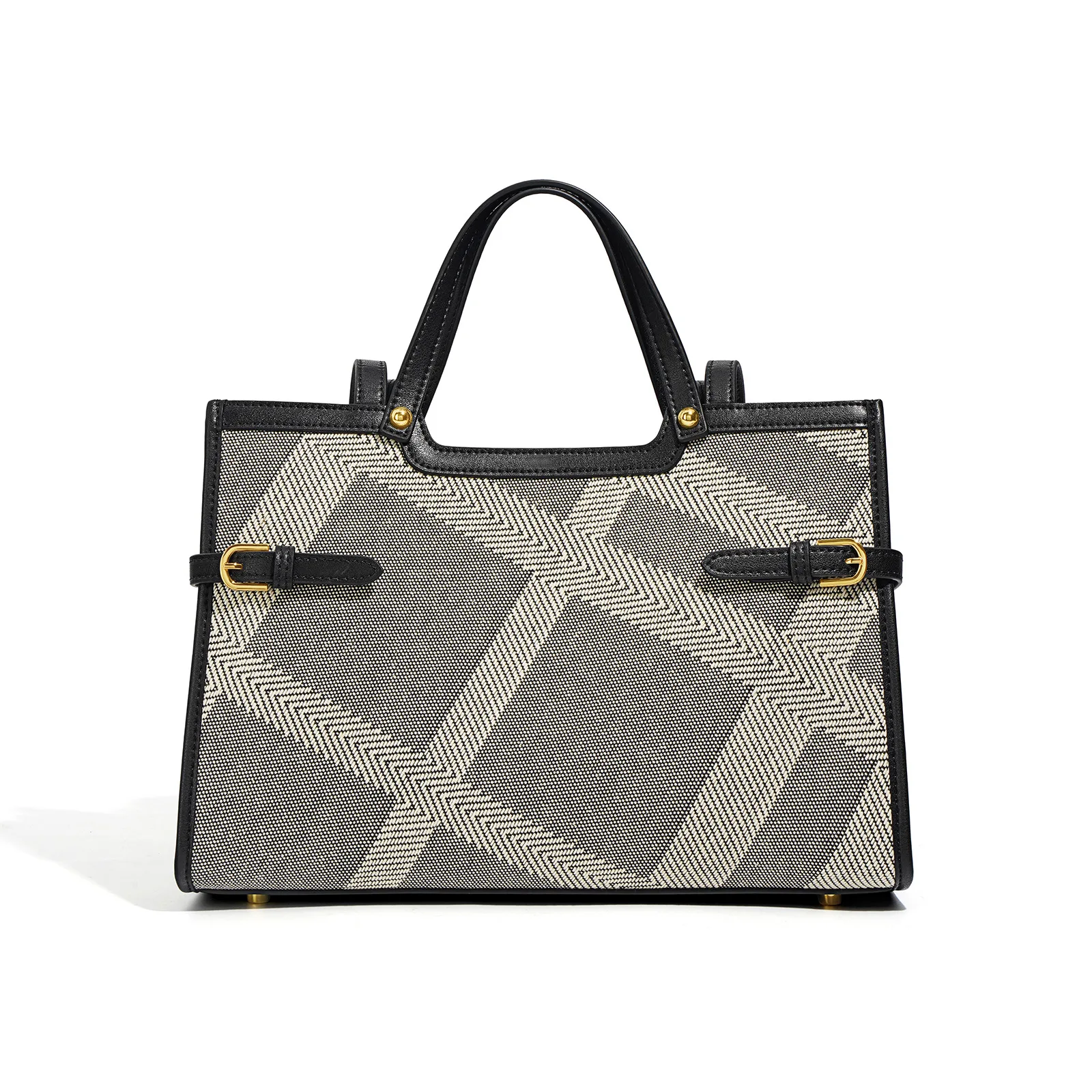 Large Capacity canvas genuine leather tote bag handbags for women 2022 designer luxury Hasp shoulder bags Fashionable hand bag