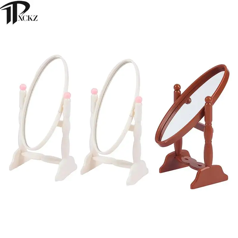 

1:12 Dollhouse Mini Doll Dressing Mirror Miniature Bedroom Mirror Model Furniture Decor Accessories Toys
