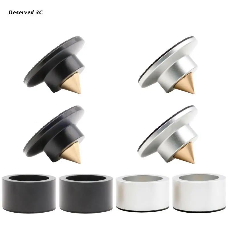 

R9CB 4set Aluminum Alloy Shockproof Pads Isolation Stand Feet Amplifier Speaker Nail Pads Small Piece Easy to Use
