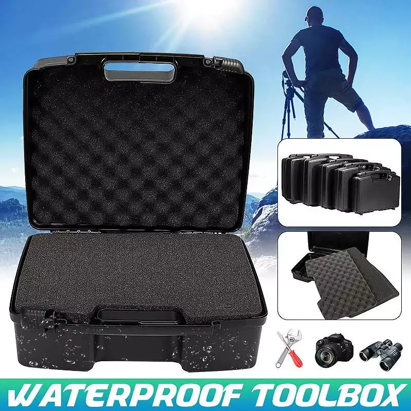 

NEW2023 5 Sizes Portable Plastic Hard Carry Tool Case Safety Protection Suitcase Equipment Instrument Case Outdoor Box with Pre-
