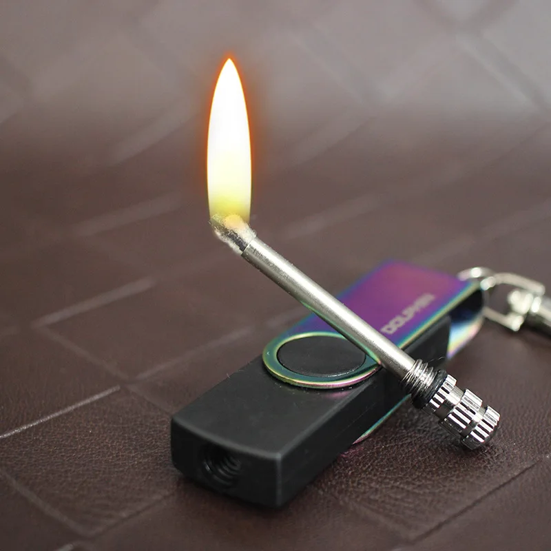 

Metal key ring multi-functional portable matches,Creative metal cigarette lighter,Outdoor gadgets, Portable matches