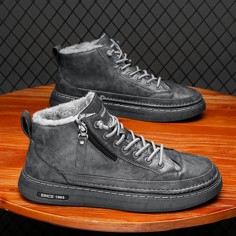 

Новые зимние кроссовки; Спортивная обувь для мужчин; Хлопковая шерстяная Мужская обувь; Ботинки с высоким берцем; Трендовая Мужская обувь; ...