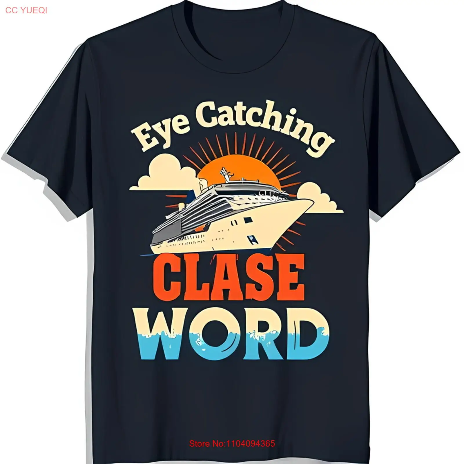 Черная футболка с рисунком в стиле ретро и дизайном круизного корабля