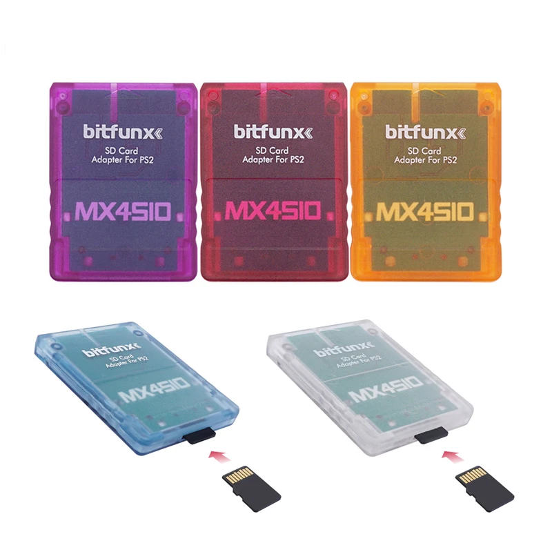 

MX4SIO SIO2SD SD/TF Adapter Memory Card Program Game Card For PS2 Game Consoles Video Consoles Transparent Shell Card Reader