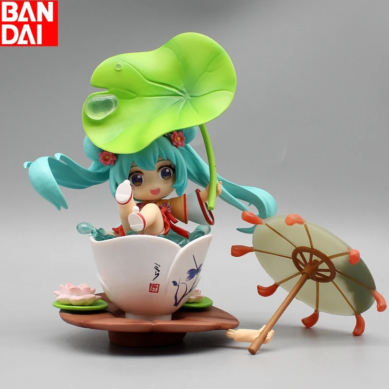 

12 см Gk Hatsune Miku игры в Лотос пруд Q версия милые сборные фигурки аниме периферийная модель Настольная Фотография подарок