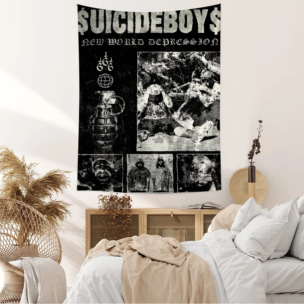 Большой Настенный Гобелен S-Suicideboy Декоративное Одеяло С Принтом Sci-Fi Для