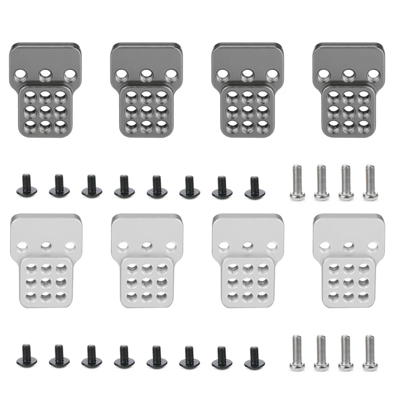 

2Set Metal Adjustable Shock Absorber Bracket Extender Seat For WPL C14 C24 C34 C44 B14 B16 B24 B36 Titanium & Silver