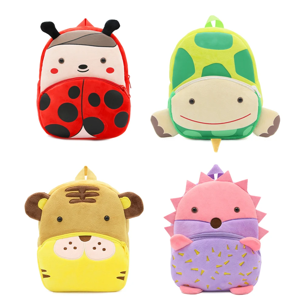 

3D Cartoon Plush Children Backpacks Kindergarten School Bags for Baby Boys and Girls Backpacks Cute Animal Kids Backpack Bookbag