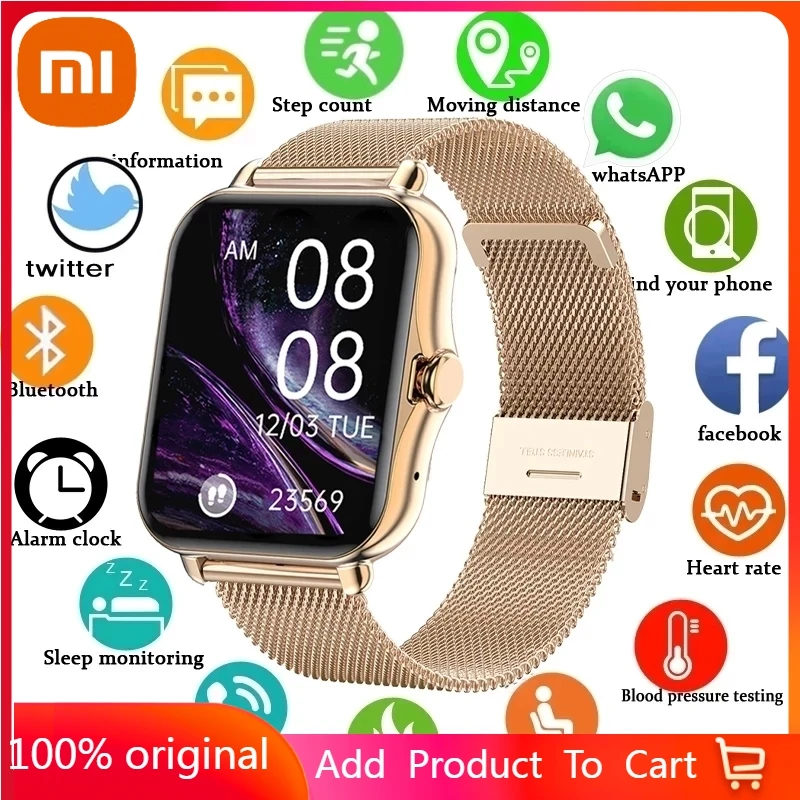 

Xiaomi Color Screen Smart watch Ladies Men Full Touch Fitness Tracker Blood Pressure Smart Clock Ladies Smart Watch For xiaomi
