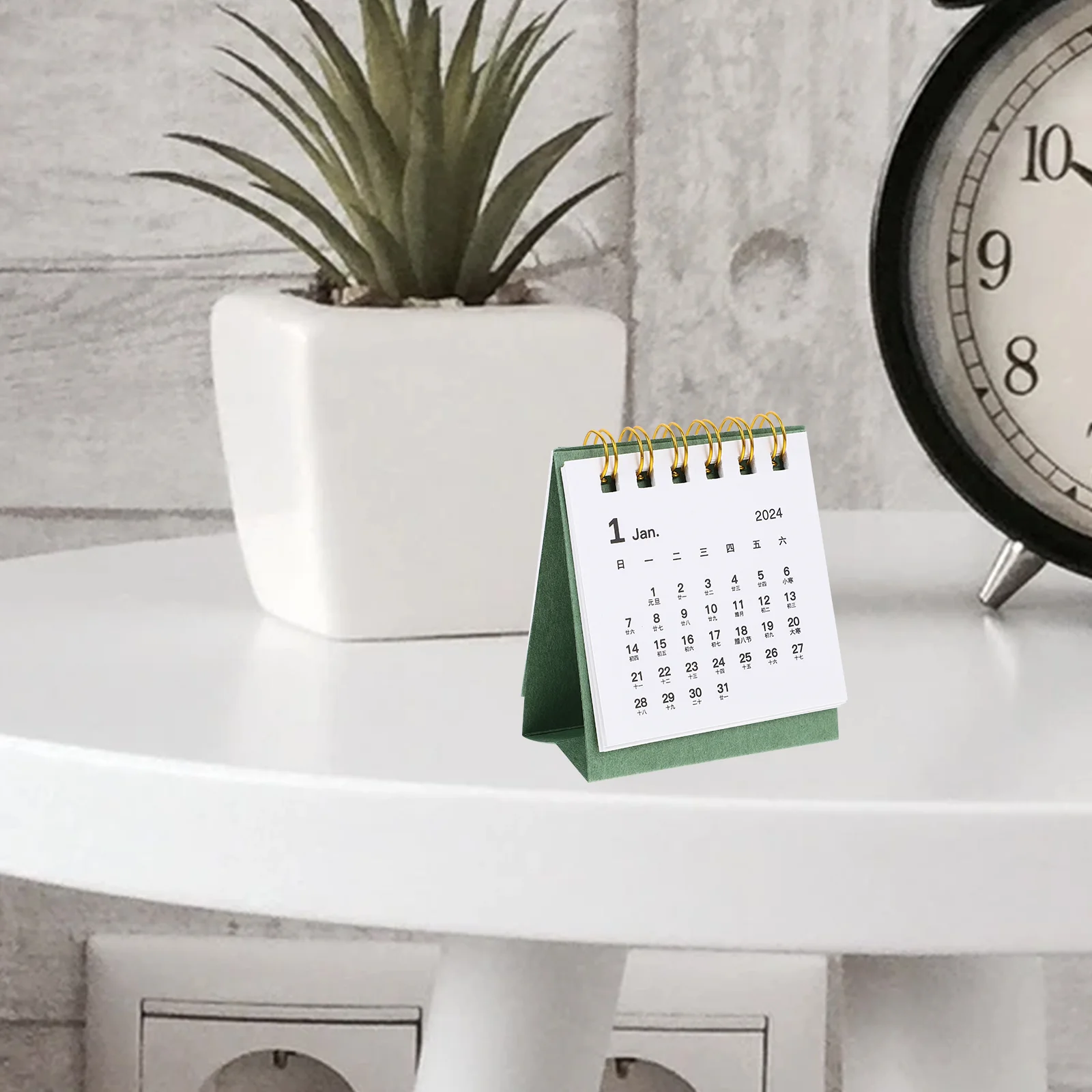 

Desktop 2023 2024 Calendar Ornaments Office Gift Decor Mini Household Decorative