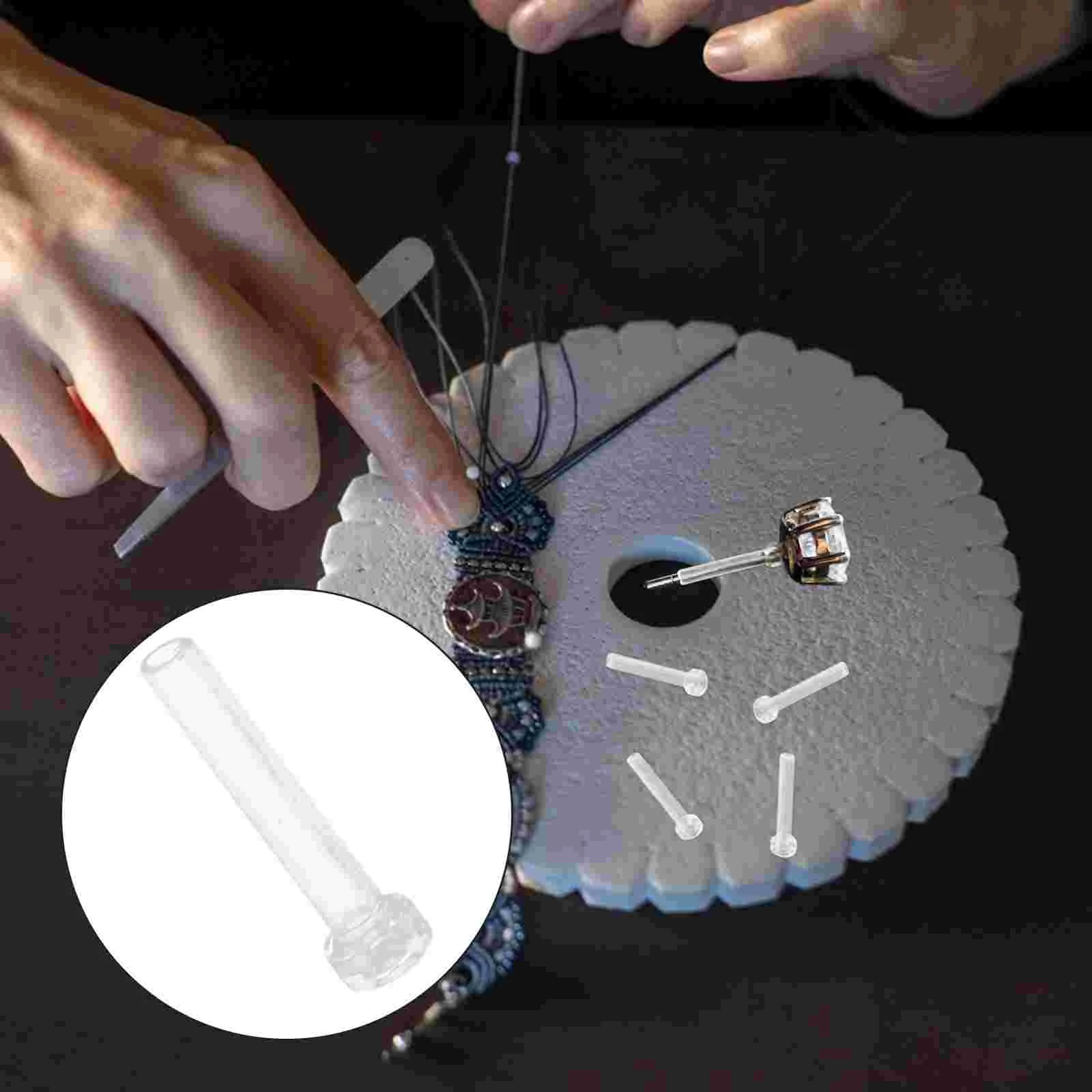 

Plastic Earring Posts Auricular Cannula Hypoallergenic Earrings Jewelry Accessories Diy