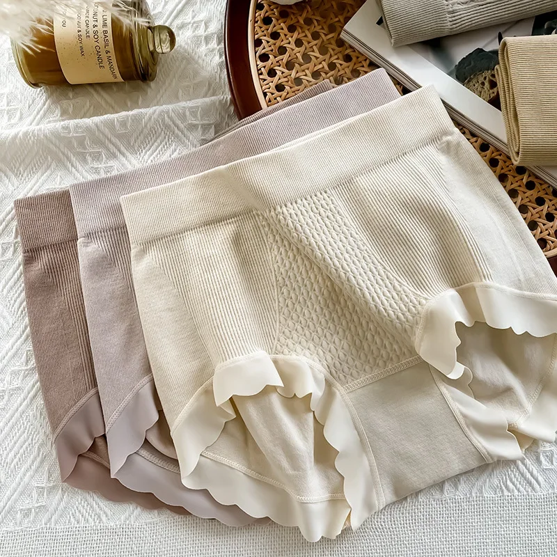 Женское бесшовное антибактериальное нижнее белье с высокой талией модальные