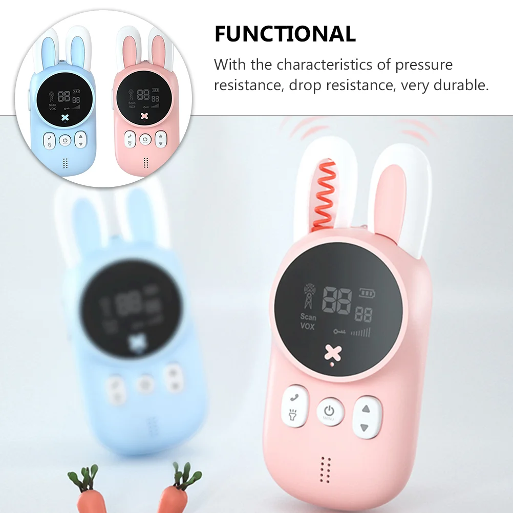 Walkietalkie Talkies Wireless Two Way Transceiverkids Toys Camping Range Hiking Distance Frequencyinterphone Mini Cartoon 