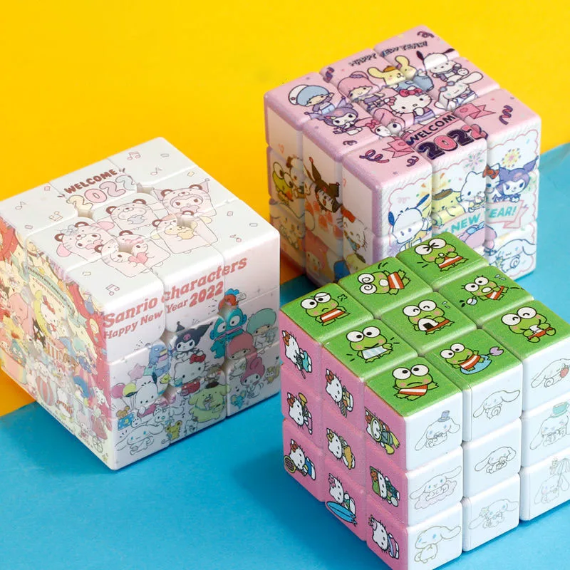 

3*3*3 Kawaii Sanrioed Speed Cube kuromi HelloKittys Cartoon Anime High Quality Professional Rubik Cube Ggifts for Children