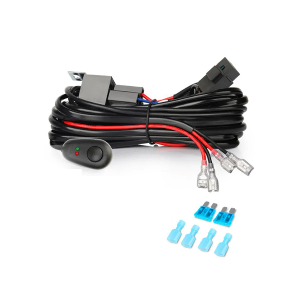 

Wiring Harness Kit for 2 Light Fuse On-Off Switch 12V 40A Relay 180 W/ 300W for 4-52 Inch Led Work Light Bar