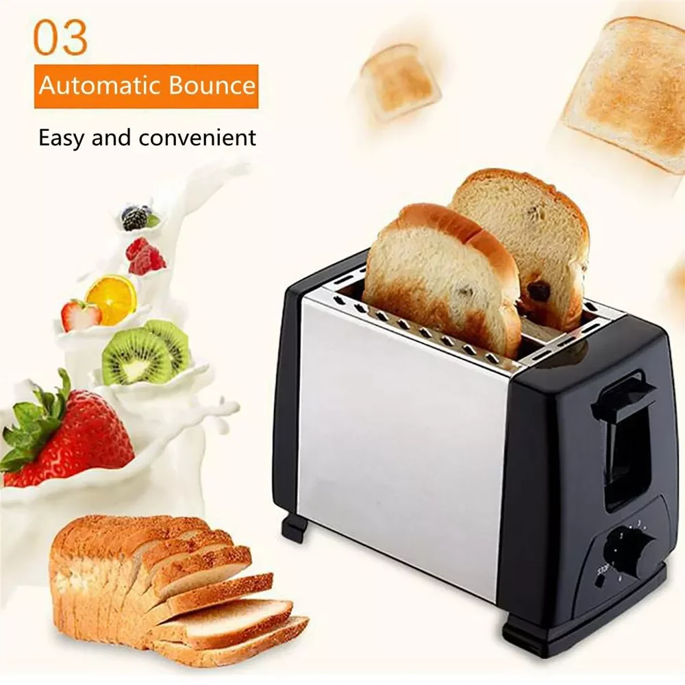 

Z30 2 Slices Automatic Fast Heating Bread Toaster Household Breakfast Maker Stainless Steel Toaster Oven Baking Cooking 220V