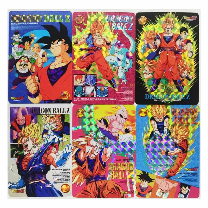 

9pcs/set Dragon Ball Jumbo Adventure Stories No.2 Super Saiyan Heroes Battle Card Ultra Goku Vegeta Game Collection Cards