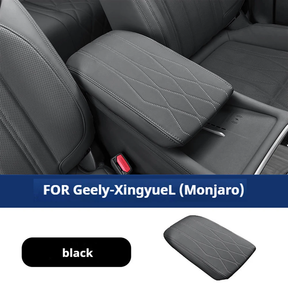 

Для Geely Monjaro Xingyue L 2025 кожаный автомобильный подлокотник с центральным управлением, защитный чехол для поверхности, модификация отделки, аксессуары
