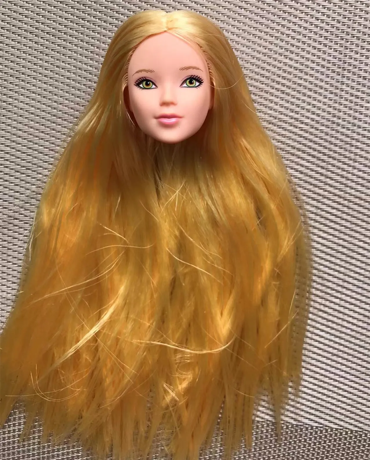 Оригинальные кукольные головки с длинными мягкими волосами голова 70-60-й леди