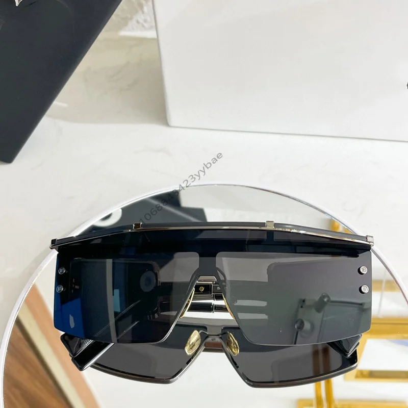 2022 New Fashion Shield Sunglasses 127A Men Women Goggle Gradients Lens Frame Vintage Brand Designer Luxury Metal Decorate UV400