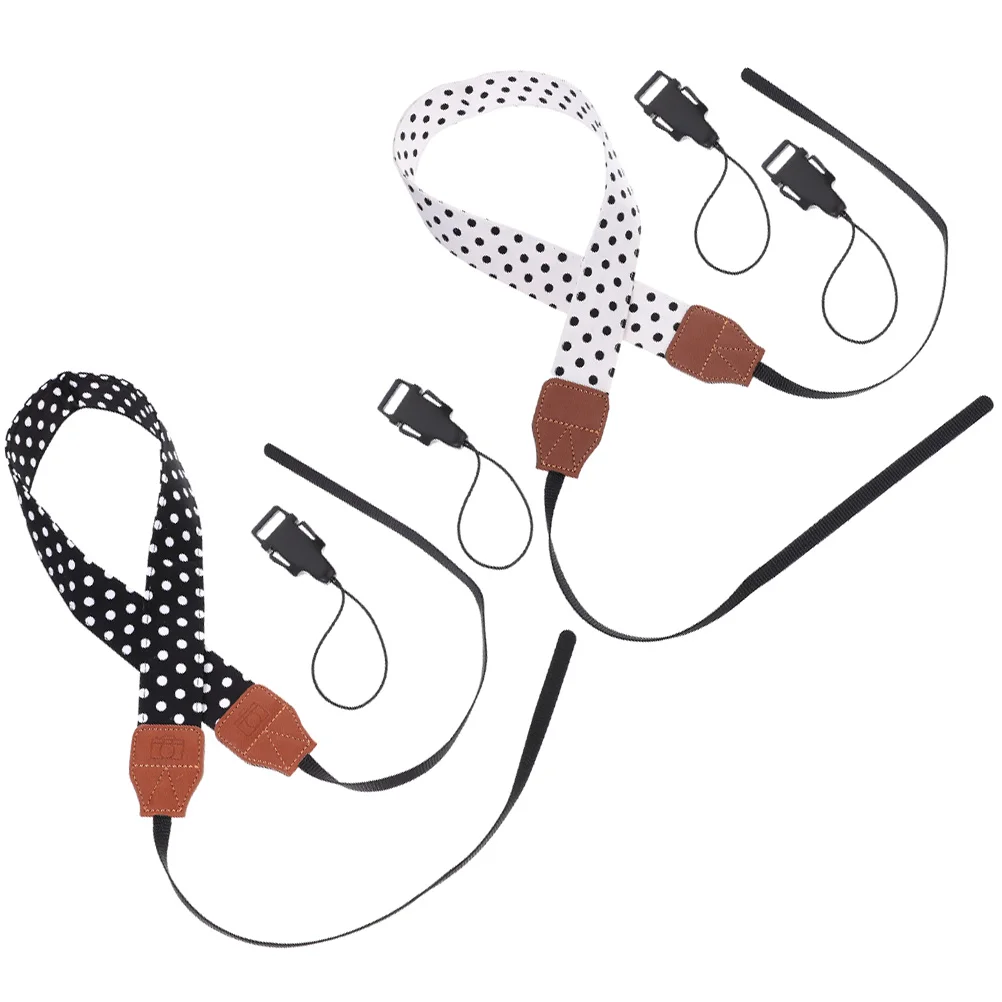 

Camera Strap Neck Photographers Sling Shoulder Dslr Pattern Gift Lover Embroidered Dot Polka Vintage Digital Compact Universal