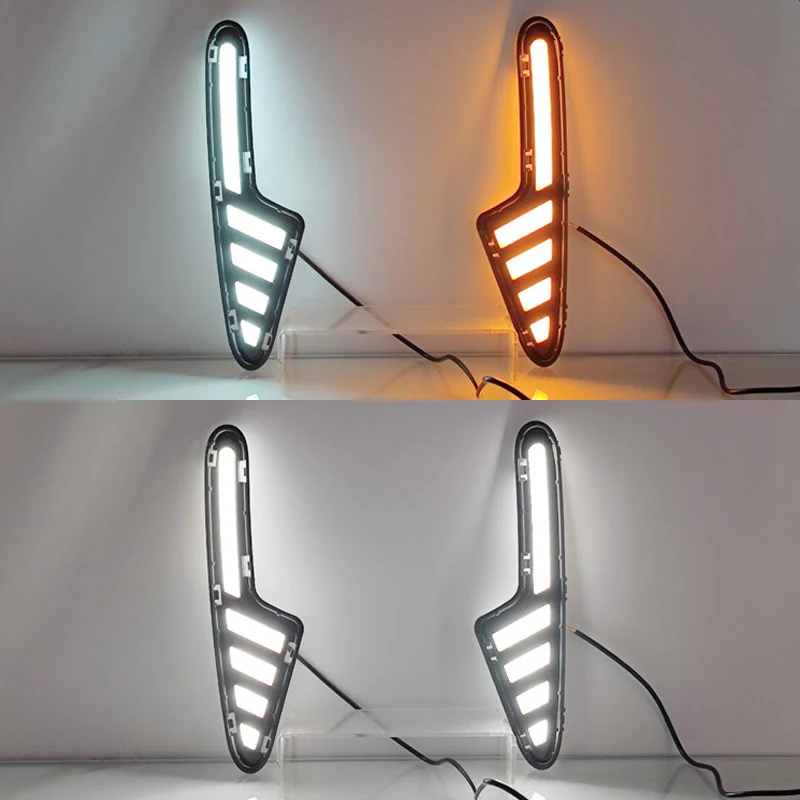 Фото Светодиодные противотуманные фары DinCh LED DRL для Geely EX2, передние противотуманные фары, дневные ходовые огни №2