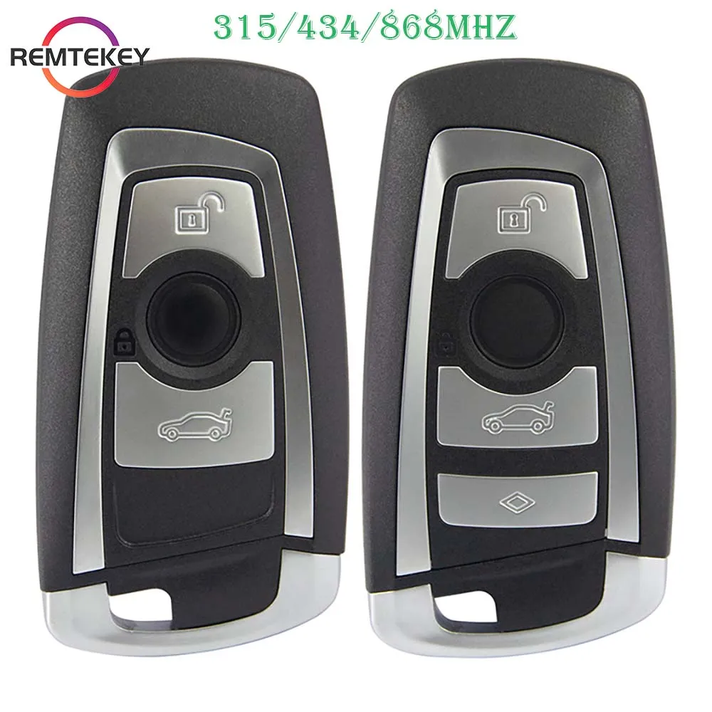 

REMTEKEY Replacement Smart Keyless Entry Remote Key Fob 3/4 buttonfor BMW 5 7 F Series FEM / BDC CAS4 2009-2016 315/434/868 Mhz