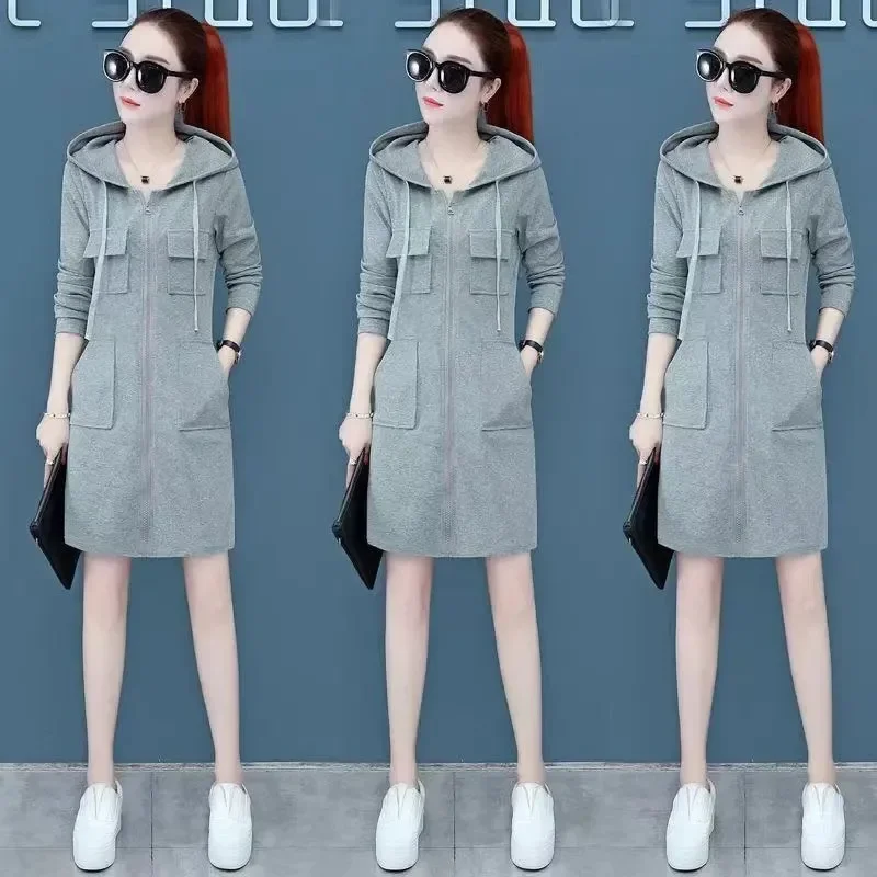 6535 Рыбья чешуя хлопок корейский стиль весна-осень 2023 толстовка с длинными