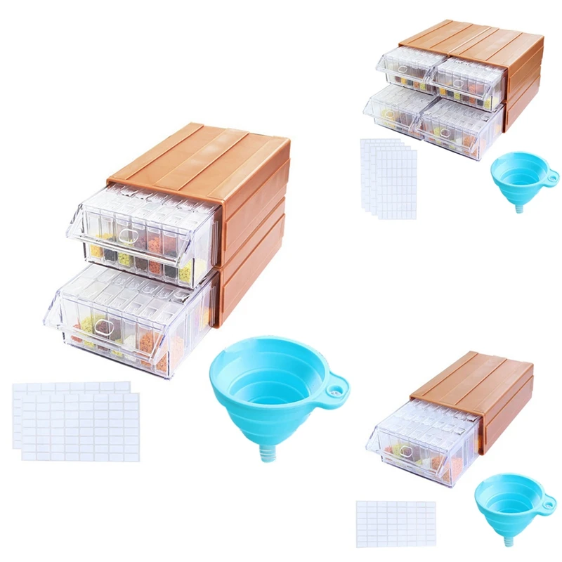 

The New Diamond Painting Tool DIY Storage Box Nail Jewelry Storage Drawer Box Square Bottle Diamond Drill Plate
