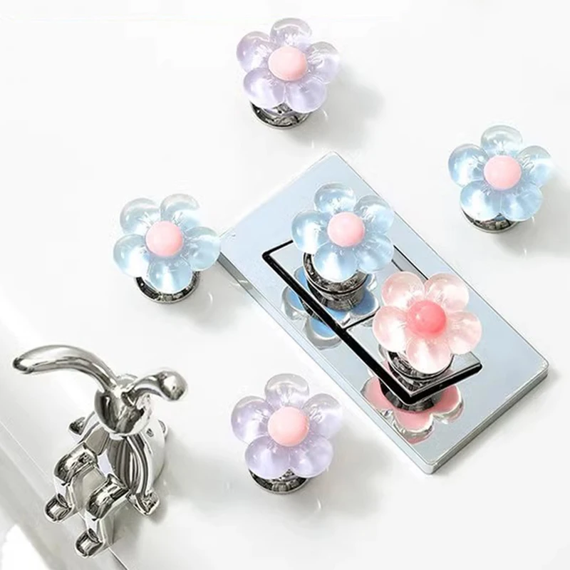 Самоклеящаяся Кнопка Для Унитаза Цветочной Формы Противоскользящий Чехол На