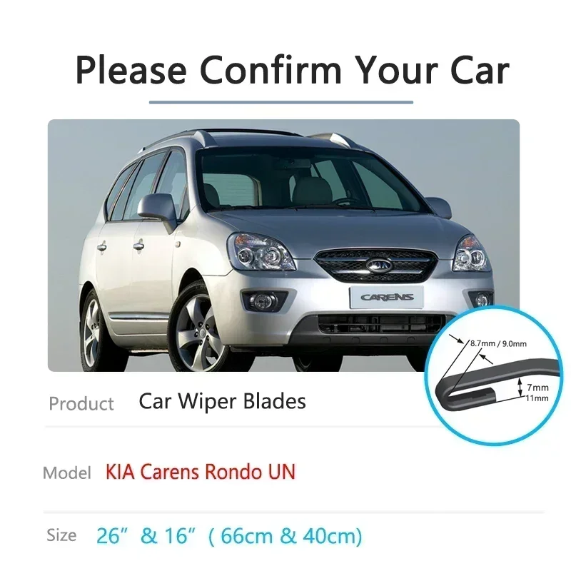 Для KIA Carens Rondo UN 2006 2007 2008 2009 2010 2011 2012 Щетки для лобового стекла Автомобильные