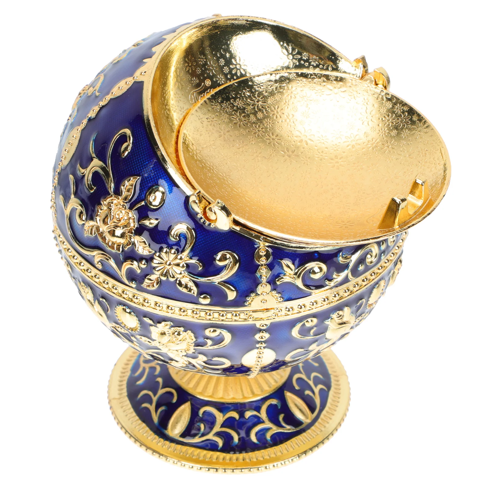 

Ashtray Ash Tray Holder Decorativedesktop Cigar Windproof Portable Decor Smokeless Tabletop Homecigarettes Lidvintage Retro