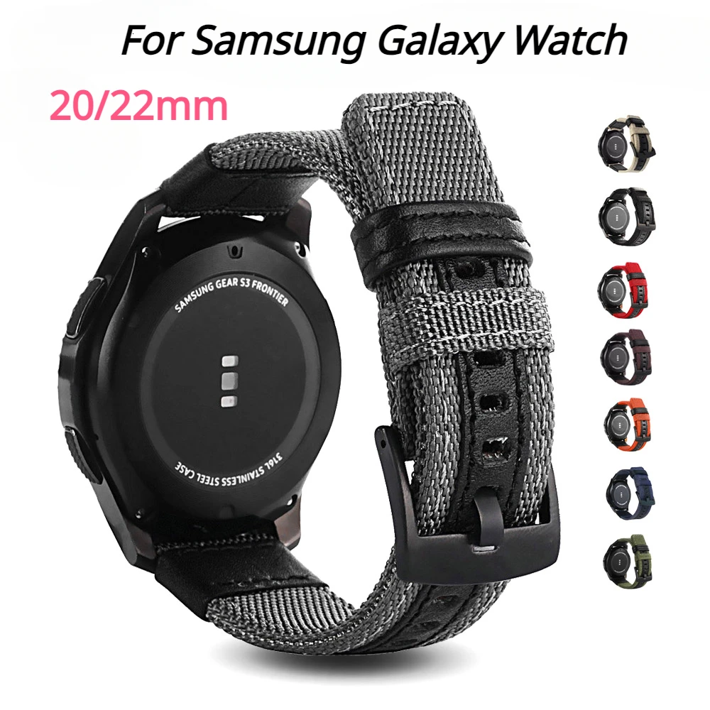 Нейлоновый съемный ремешок для часов Samsung Galaxy и Amazfit Soprt