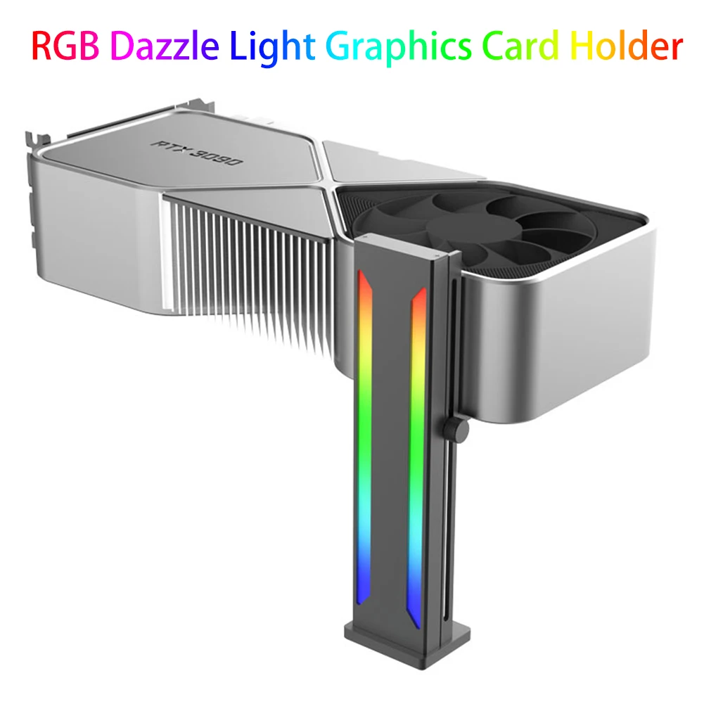 

Магнитный графический процессор, поддержка видеокарты 5 в 3PIN RGB, регулируемый фиксатор видеокарты, поддержка AURA SYNC, компьютерные аксессуары ...