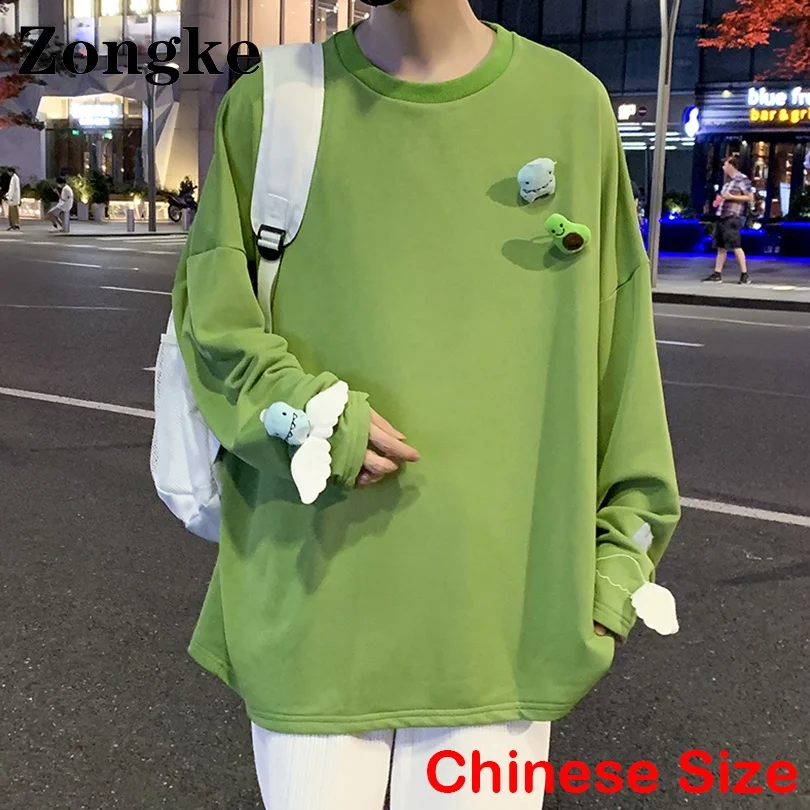 

Свитшот Zongke мужской с круглым вырезом, уличная одежда в Корейском стиле, размеры 3XL, осень 2022