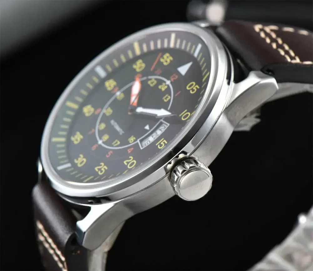 Автоматические механические часы Bliger 44 мм стерильный циферблат сапфировое