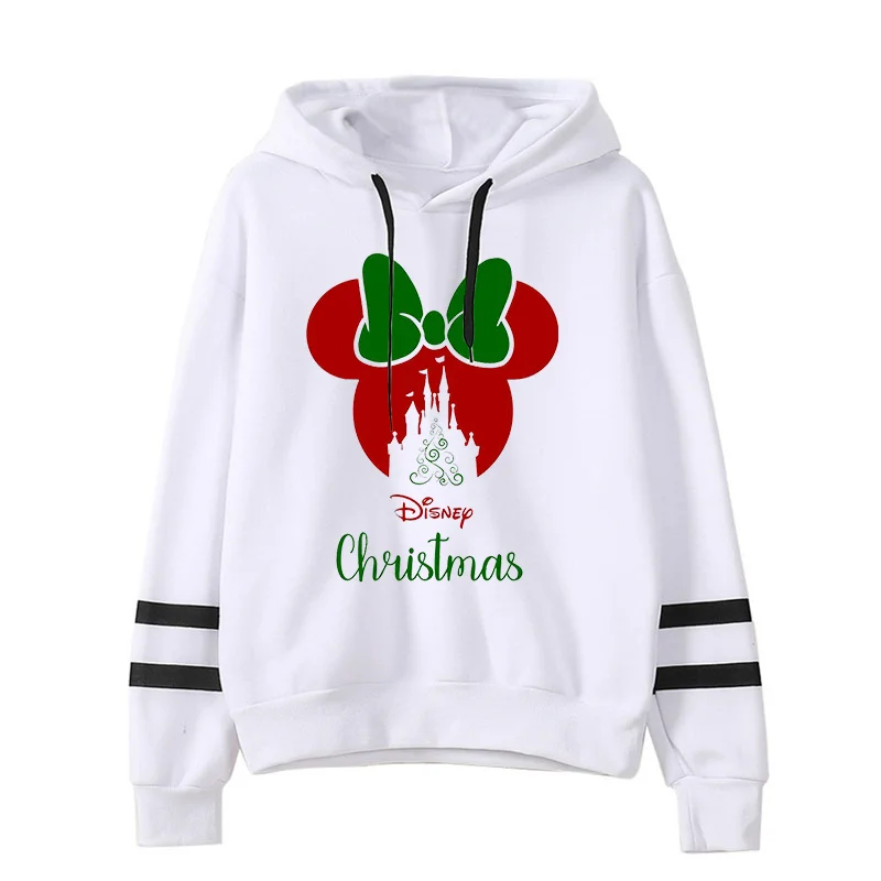 

Christmas Disney Printed Cartoon Hoodie Winter Loose Printed Long Sleeve Top