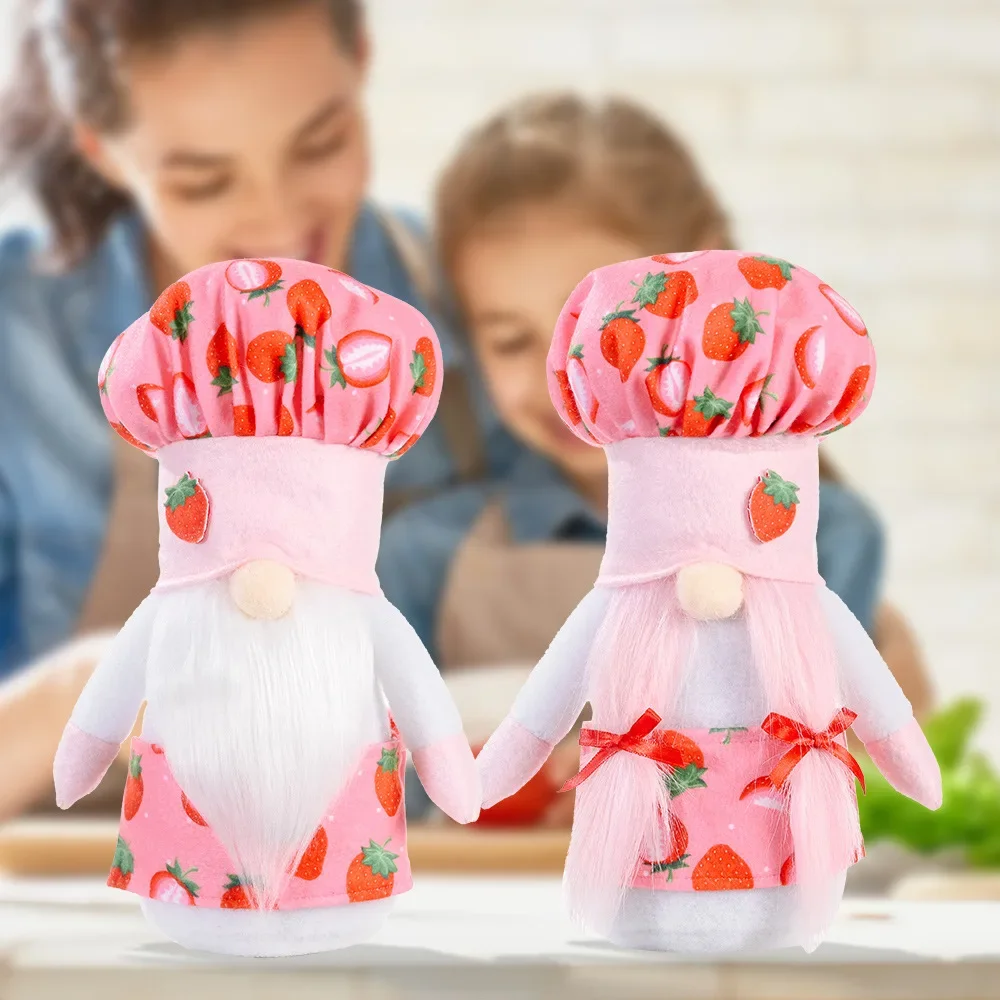 Haobai Трансграничный новый продукт Клубничная шляпа шеф-повара Рудольф Дисплей