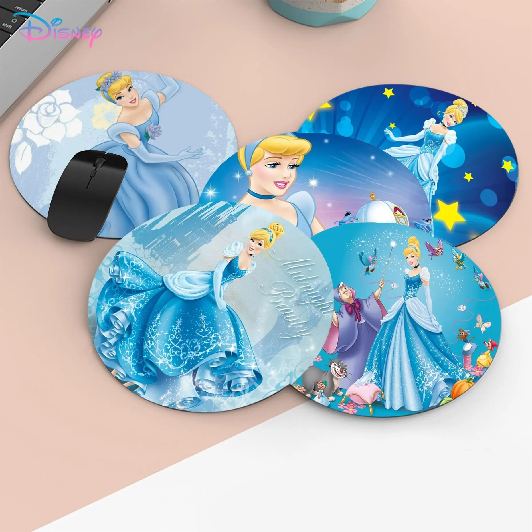 

Disney Princess Cinderella Anti-Slip Round Big Promotion Table Mat Student Mousepad Computer Pad Games Pad Deskpad Home Decor