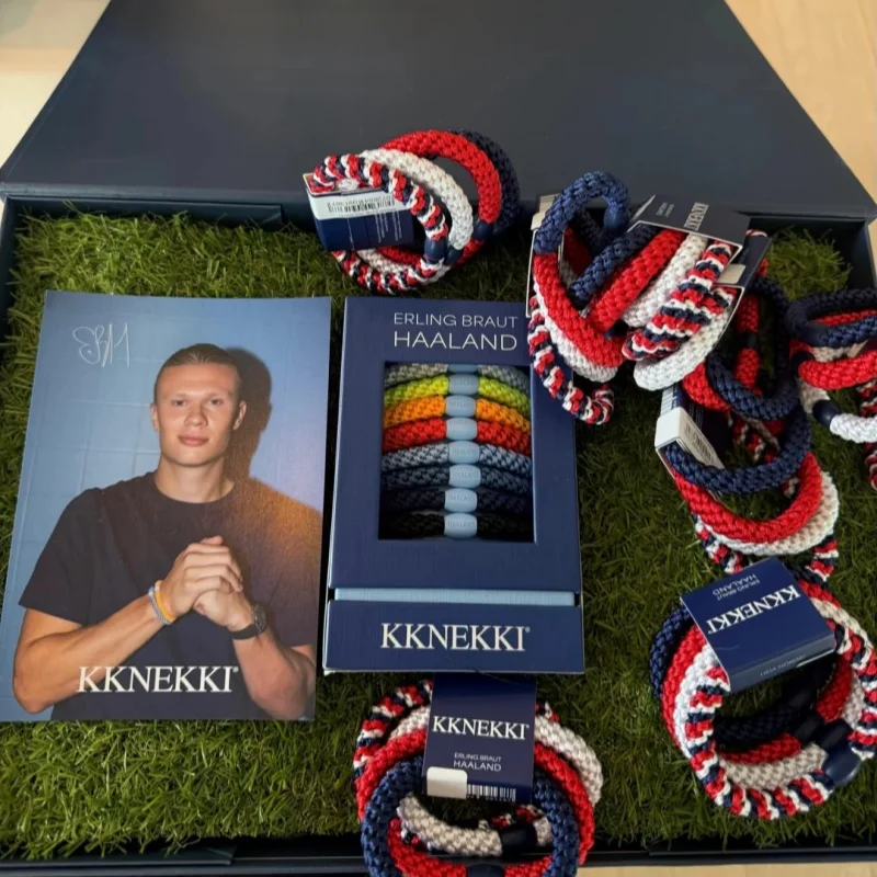 Фото Резинка для волос Kknekki Genuine Haaland Same Color Braided Hair Loop, лимитированная серия, сувенир для фанатов футбольной звезды №1