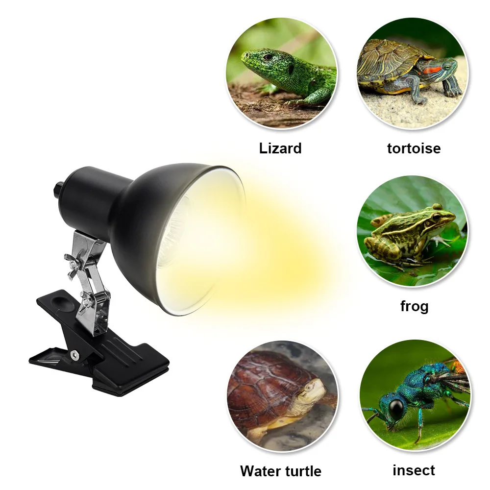 

25W 50W 75W UVA/B Adjust Temperature Lamp Turtle Reptile Heat Back Pet Light Tortoise Calcium Solarium Aquarium Habitat Lighting