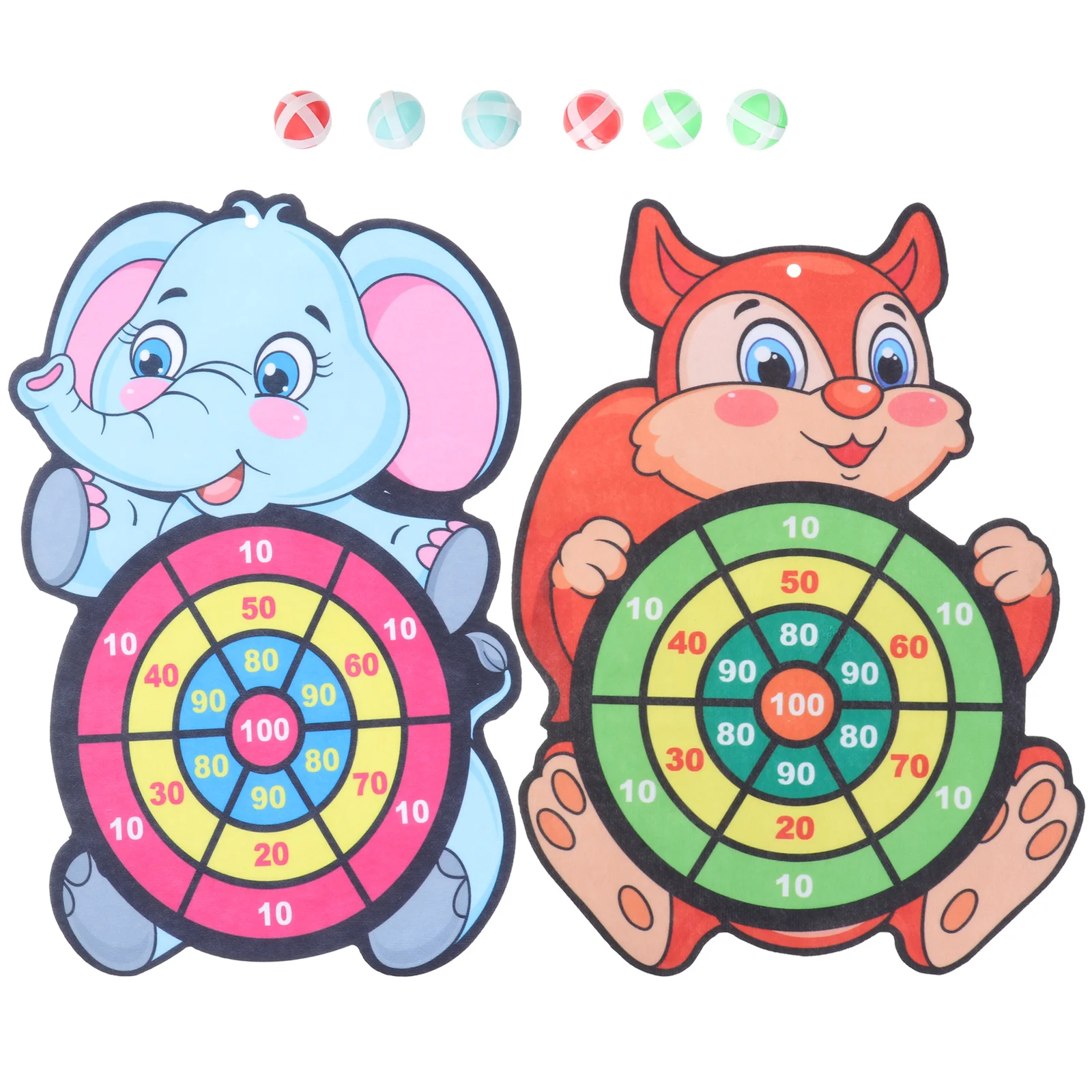 

2 Sets Practical Lovely Durable Animal Sticky Balls for Toddler Friends Kids