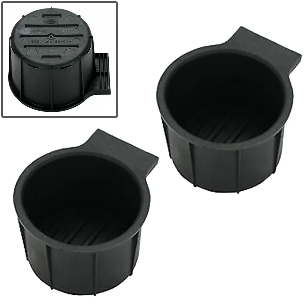

2Pcs Car Interior Center Console Rubber Cup Holder Inserts For Ford Super Duty 2011-2016 New High Quality Car Interior Part