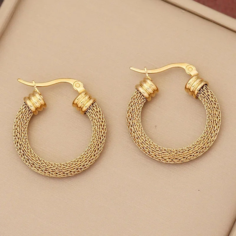 XINYI серьги из нержавеющей стали золотого цвета с геометрическим рисунком