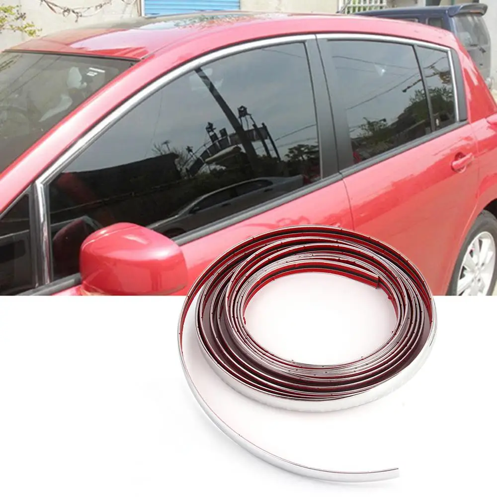 

5M DIY Car Chrome Styling Decoration Sticker Silver Plated Moulding Trim Strip 20mm High Quanlity Brand New