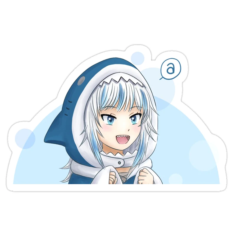

Cartoon Car Sticker for Gawr Gura Hololive Peeker Peek Anime Vinyl Stickers JDM Window Trunk Bumper Car Accessories
