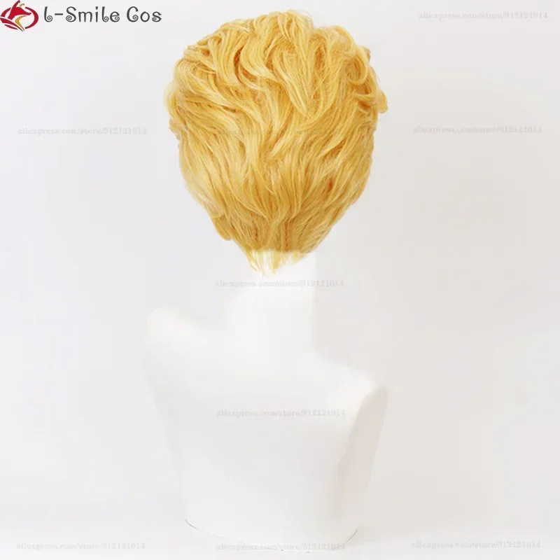 Аниме JOJO's Bizarre Adventure Diamond Is Unbreakable Kira Yoshikage Косплей Парик Золотисто-желтые