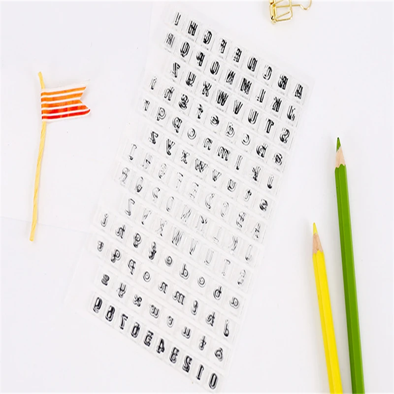 

Letter Stamp Rubber Clear Stamp Seal Scrapbook Photo Album Decorative Card Making Clear Stamps